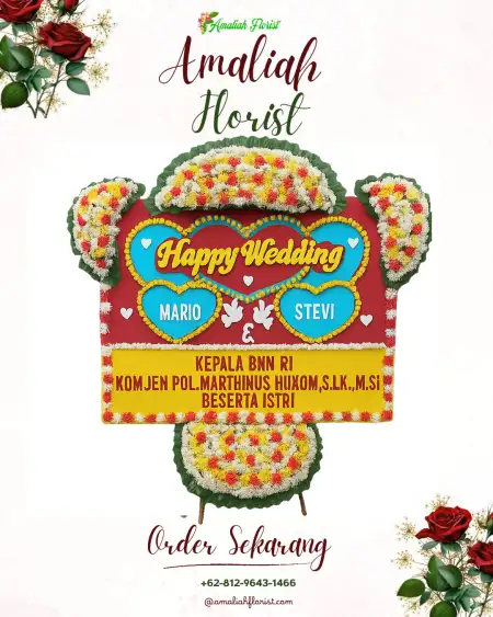 Papan Bunga Pernikahan Dempo